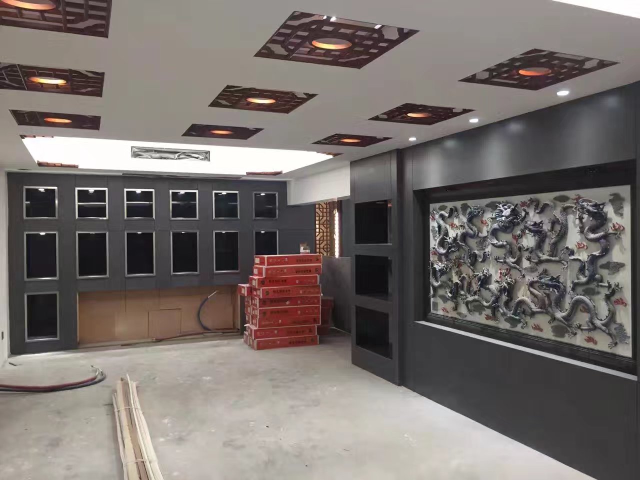 黑色板室内效果图